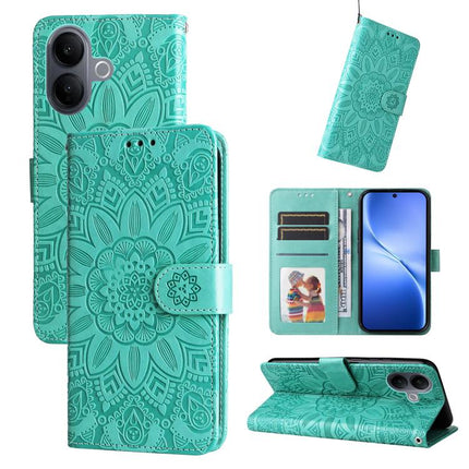 Embossed Sunflower Leather Phone Case, For vivo Y500 Pro 5G, For vivo X300 Pro, For vivo X300, For vivo V60 Lite 4G / 5G