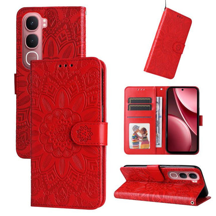 Embossed Sunflower Leather Phone Case, For vivo Y31 5G 2025, For vivo Y400 5G, For vivo V60 5G Global, For vivo Y400 Pro 5G / V40e / iQOO Z9s