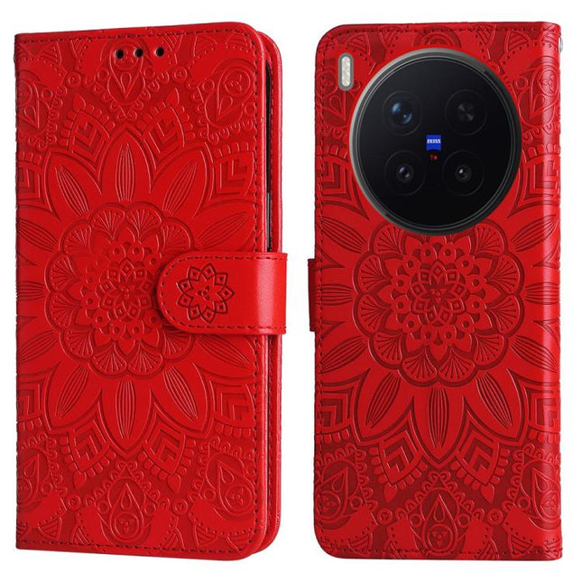 Embossed Sunflower Leather Phone Case, For vivo Y31 5G 2025, For vivo Y400 5G, For vivo V60 5G Global, For vivo Y400 Pro 5G / V40e / iQOO Z9s