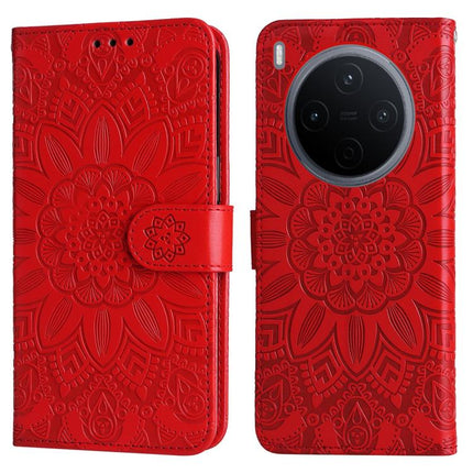 Embossed Sunflower Leather Phone Case, For vivo Y500 Pro 5G, For vivo X300 Pro, For vivo X300, For vivo V60 Lite 4G / 5G