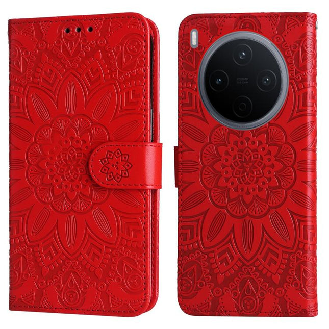 Embossed Sunflower Leather Phone Case, For vivo Y500 Pro 5G, For vivo X300 Pro, For vivo X300, For vivo V60 Lite 4G / 5G