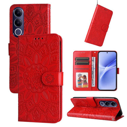 Embossed Sunflower Leather Phone Case, For vivo Y600 Pro 5G, For vivo Y21 5G 2026 / vivo Y05 4G, For vivo V70 FE 5G, For vivo S50 5G / V70 5G
