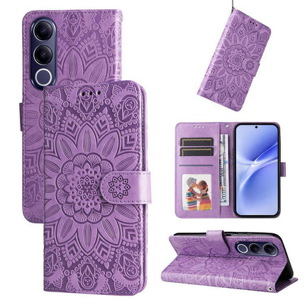 Embossed Sunflower Leather Phone Case, For vivo Y600 Pro 5G, For vivo Y21 5G 2026 / vivo Y05 4G, For vivo V70 FE 5G, For vivo S50 5G / V70 5G