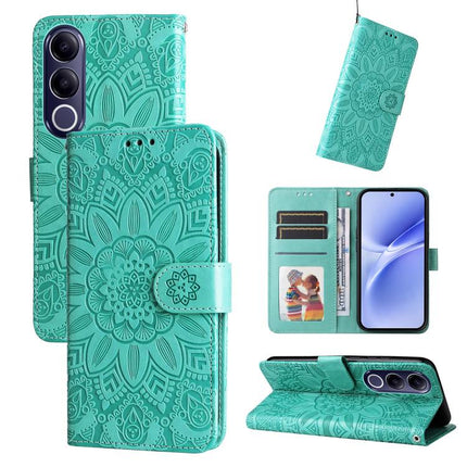 Embossed Sunflower Leather Phone Case, For vivo Y600 Pro 5G, For vivo Y21 5G 2026 / vivo Y05 4G, For vivo V70 FE 5G, For vivo S50 5G / V70 5G