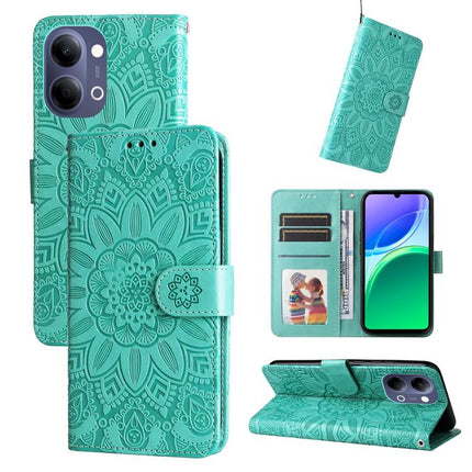 Embossed Sunflower Leather Phone Case, For vivo Y600 Pro 5G, For vivo Y21 5G 2026 / vivo Y05 4G, For vivo V70 FE 5G, For vivo S50 5G / V70 5G