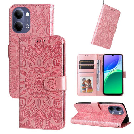 Embossed Sunflower Leather Phone Case, For vivo Y600 Pro 5G, For vivo Y21 5G 2026 / vivo Y05 4G, For vivo V70 FE 5G, For vivo S50 5G / V70 5G
