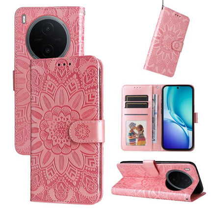 Embossed Sunflower Leather Phone Case, For vivo Y600 Pro 5G, For vivo Y21 5G 2026 / vivo Y05 4G, For vivo V70 FE 5G, For vivo S50 5G / V70 5G