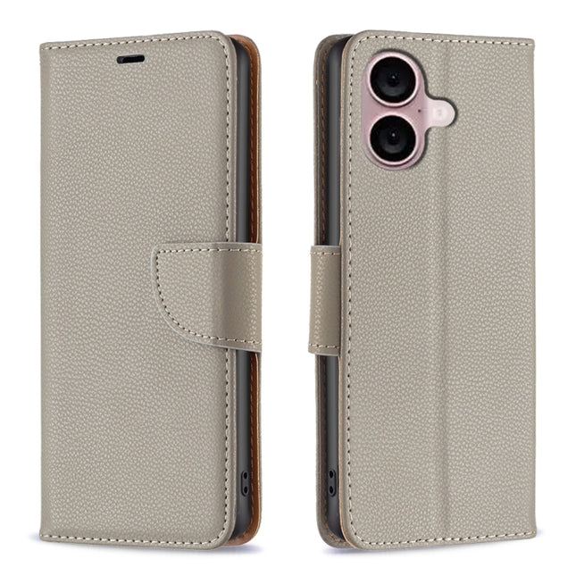 Litchi Texture Pure Color Flip Leather Phone Case, For iPhone 16, For iPhone 15 Pro Max, For iPhone 15 Pro