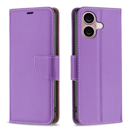 Litchi Texture Pure Color Flip Leather Phone Case, For iPhone 16 Pro Max, For iPhone 16 Pro, For iPhone 16 Plus