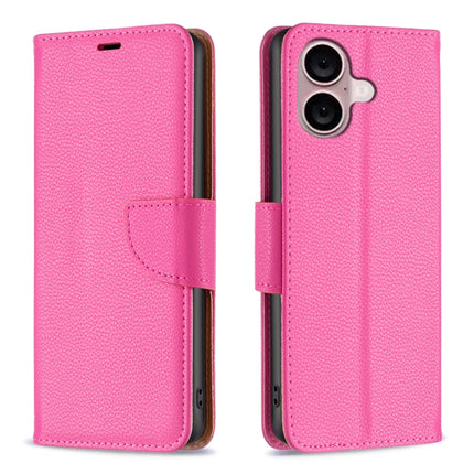 Litchi Texture Pure Color Flip Leather Phone Case, For iPhone 16 Pro Max, For iPhone 16 Pro, For iPhone 16 Plus