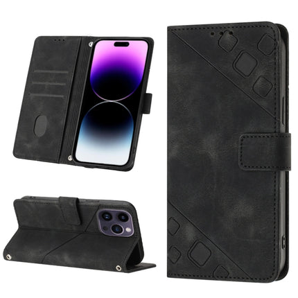 Skin-feel Embossed Leather Phone Case, For iPhone 16, For iPhone 15 Pro Max, For iPhone 15 Pro, For iPhone 15 Plus