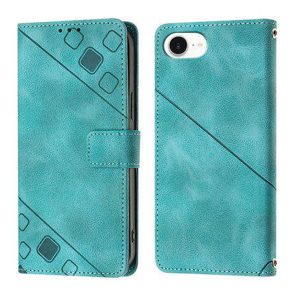 Skin-feel Embossed Leather Phone Case, For iPhone SE 2024, For iPhone 16 Pro Max, For iPhone 16 Pro, For iPhone 16 Plus