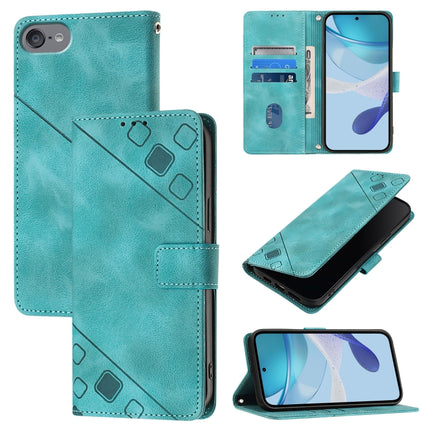Skin-feel Embossed Leather Phone Case, For iPhone 15, For iPod Touch 7 / 6 / 5