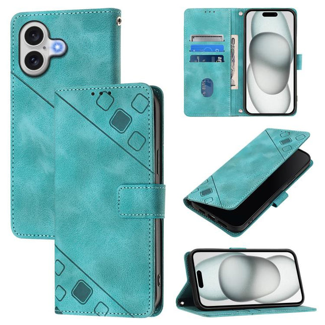 Skin-feel Embossed Leather Phone Case, For iPhone 17 Pro Max, For iPhone 17 Pro, For iPhone 17, For iPhone Air
