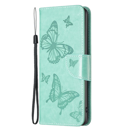Embossing Two Butterflies Pattern Leather Phone Case, For iPhone 16 Pro Max, For iPhone 16 Pro, For iPhone 16 Plus, For iPhone 16
