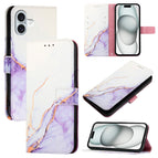 For iPhone 16 Plus / White Purple