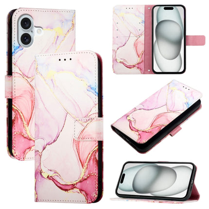PT003 Marble Pattern Flip Leather Phone Case, For iPhone 17e / 16e, For iPhone 16 Pro Max, For iPhone 16 Pro, For iPhone 16 Plus