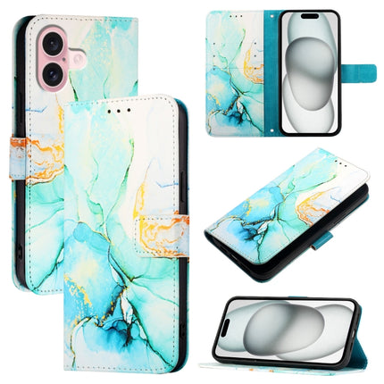 PT003 Marble Pattern Flip Leather Phone Case, For iPhone 16, For iPhone 15 Pro Max, For iPhone 15 Pro, For iPhone 15 Plus