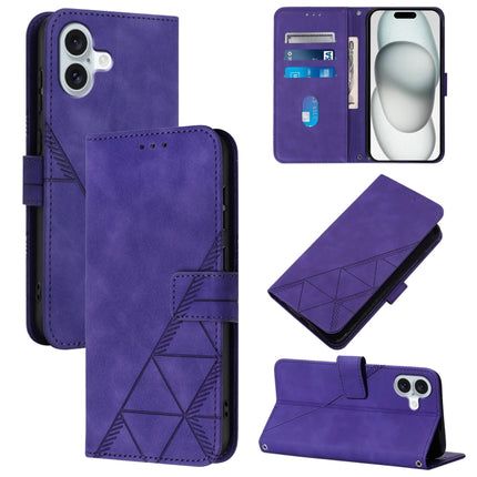 Crossbody 3D Embossed Flip Leather Phone Case, For iPhone Air, For iPhone 16 Pro Max, For iPhone 16 Pro, For iPhone 16 Plus