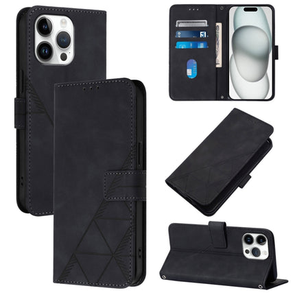 Crossbody 3D Embossed Flip Leather Phone Case, For iPhone Air, For iPhone 16 Pro Max, For iPhone 16 Pro, For iPhone 16 Plus