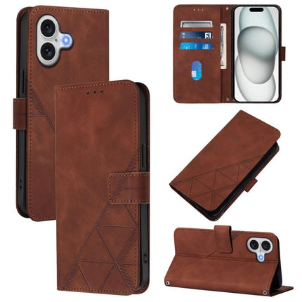 Crossbody 3D Embossed Flip Leather Phone Case, For iPhone 16e / 17e, For iPhone 17 Pro Max, For iPhone 17 Pro, For iPhone 17