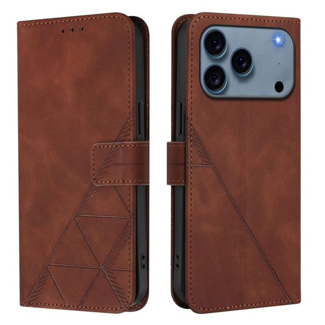 Crossbody 3D Embossed Flip Leather Phone Case, For iPhone 16e / 17e, For iPhone 17 Pro Max, For iPhone 17 Pro, For iPhone 17