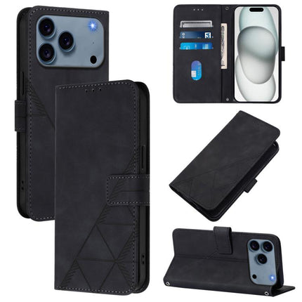 Crossbody 3D Embossed Flip Leather Phone Case, For iPhone 16e / 17e, For iPhone 17 Pro Max, For iPhone 17 Pro, For iPhone 17
