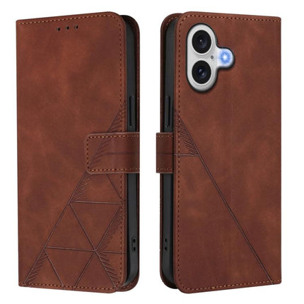 Crossbody 3D Embossed Flip Leather Phone Case, For iPhone Air, For iPhone 16 Pro Max, For iPhone 16 Pro, For iPhone 16 Plus