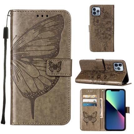 Embossed Butterfly Leather Phone Case, For iPhone 15 Pro Max, For iPhone 15 Pro, For iPhone 15 Plus