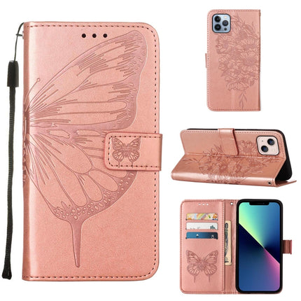Embossed Butterfly Leather Phone Case, For iPhone 15 Pro Max, For iPhone 15 Pro, For iPhone 15 Plus