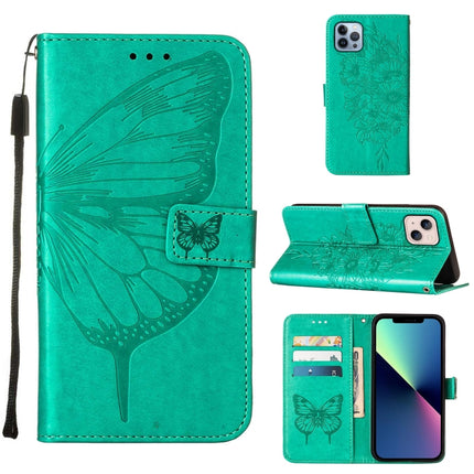 Embossed Butterfly Leather Phone Case, For iPhone 15 Pro Max, For iPhone 15 Pro, For iPhone 15 Plus