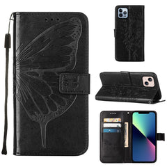 Embossed Butterfly Leather Phone Case