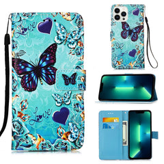 Colored Drawing Pattern Plain Weave Leather Phone Case