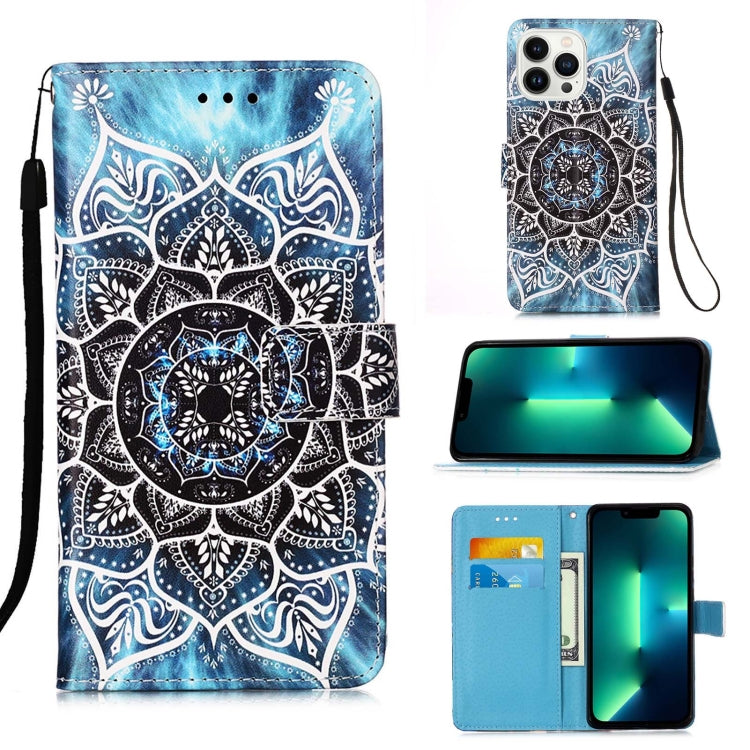 Colored Drawing Pattern Plain Weave Leather Phone Case