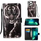 For iPhone 15 Pro / Black And White Tiger