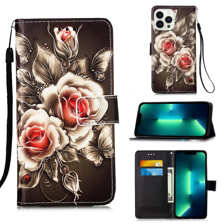Colored Drawing Pattern Plain Weave Leather Phone Case