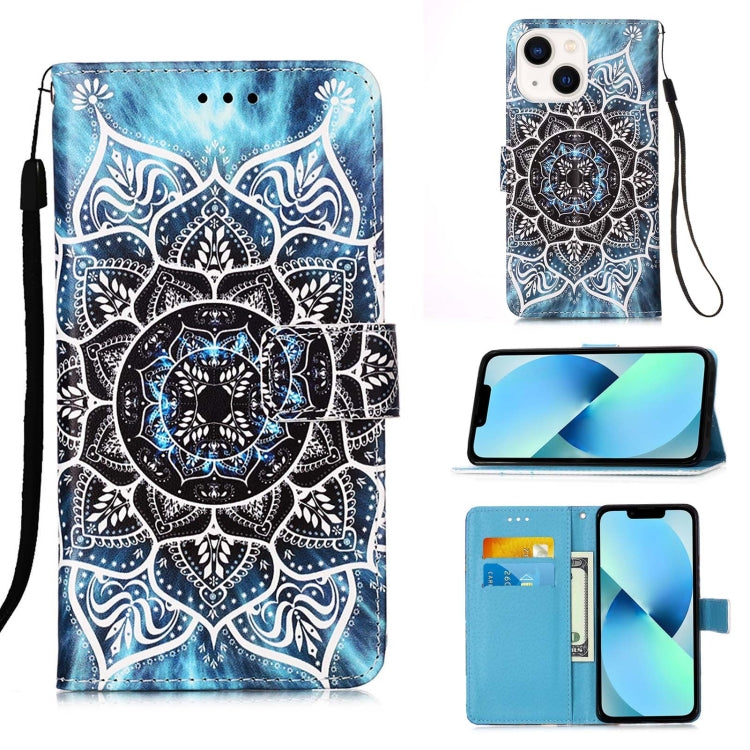 Colored Drawing Pattern Plain Weave Leather Phone Case