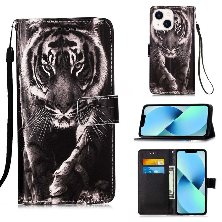 Colored Drawing Pattern Plain Weave Leather Phone Case