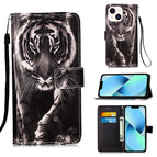 For iPhone 15 Plus / Black And White Tiger