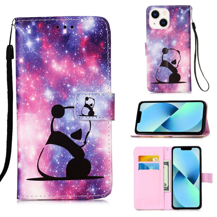 Colored Drawing Pattern Plain Weave Leather Phone Case