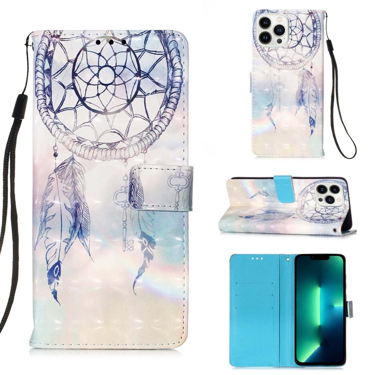 3D Painting Horizontal Flip Leather Phone Case, For iPhone 16 Plus, For iPhone 16, For iPhone 15 Pro Max
