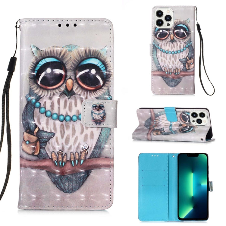3D Painting Horizontal Flip Leather Phone Case, For iPhone 16 Plus, For iPhone 16, For iPhone 15 Pro Max