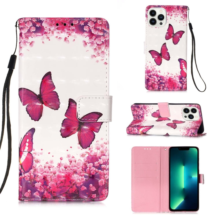 3D Painting Horizontal Flip Leather Phone Case, For iPhone 16 Plus, For iPhone 16, For iPhone 15 Pro Max