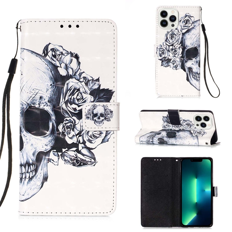 3D Painting Horizontal Flip Leather Phone Case, For iPhone 16 Plus, For iPhone 16, For iPhone 15 Pro Max