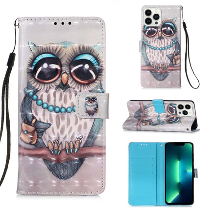 3D Painting Horizontal Flip Leather Phone Case