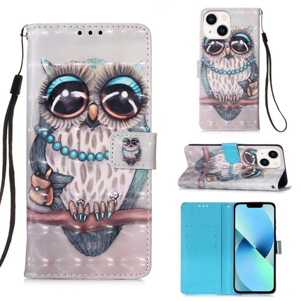 3D Painting Horizontal Flip Leather Phone Case