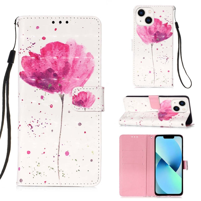 3D Painting Horizontal Flip Leather Phone Case, For iPhone 15, For iPod Touch 7 / 6 / 5