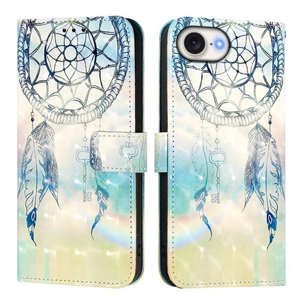3D Painting Horizontal Flip Leather Phone Case, For iPhone 17e / 16e, For iPhone 17 Pro Max, For iPhone 17 Pro