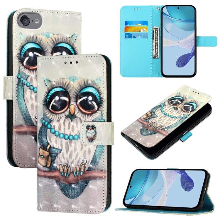 3D Painting Horizontal Flip Leather Phone Case