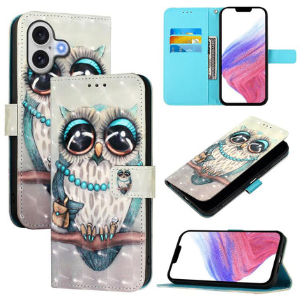 3D Painting Horizontal Flip Leather Phone Case
